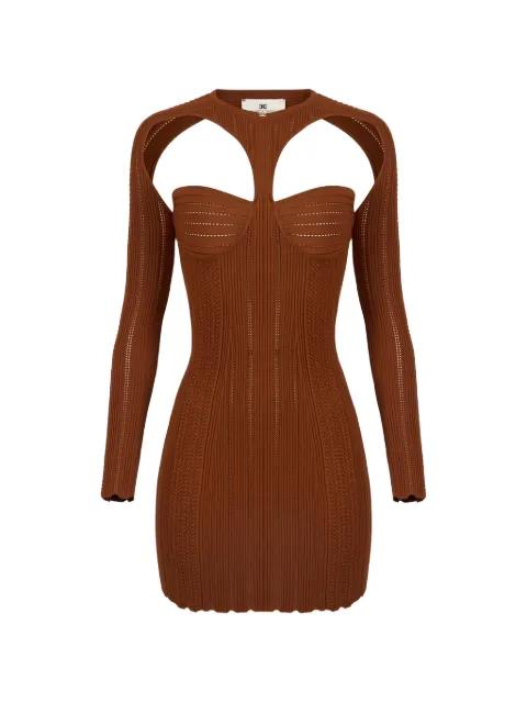 openwork shrug knit mini dress by ELISABETTA FRANCHI