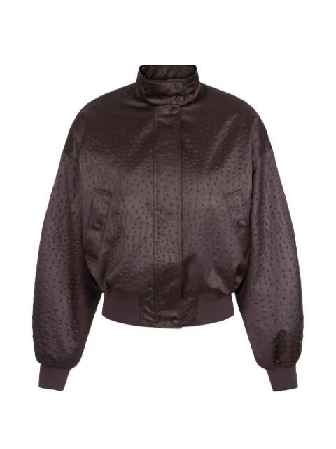 ostrich-print wide-sleeve jacket by ELISABETTA FRANCHI