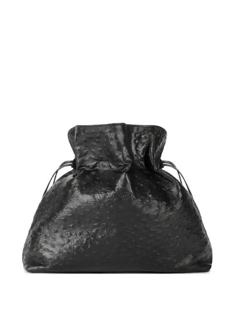 ostrich-texture leather tote bag by ELISABETTA FRANCHI