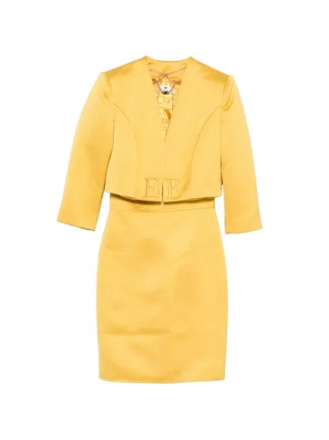 padded-shoulder mini dress by ELISABETTA FRANCHI