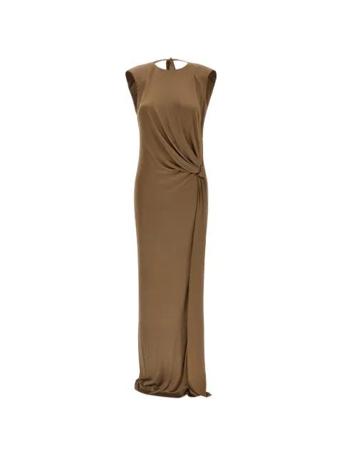 padded-shoulders maxi dress by ELISABETTA FRANCHI