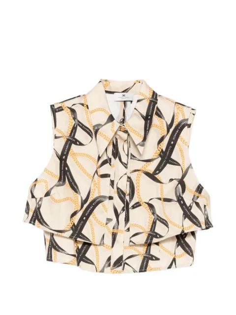 patterned crop top by ELISABETTA FRANCHI