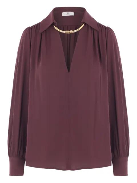 pleated-collar blouse by ELISABETTA FRANCHI