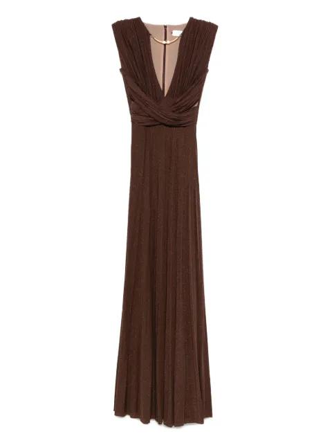 pleated cross-detail dress by ELISABETTA FRANCHI