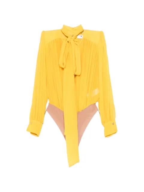 pleated tie bodysuit by ELISABETTA FRANCHI