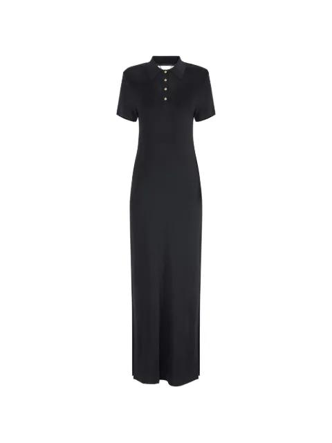 polo-shirt cut-out knit maxi dress by ELISABETTA FRANCHI