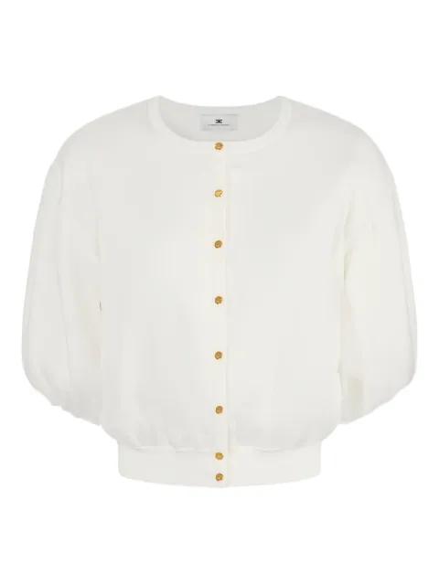 puffed-sleeve cardigan by ELISABETTA FRANCHI