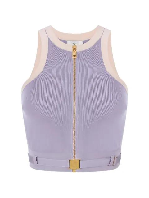 racerback zip knit top by ELISABETTA FRANCHI