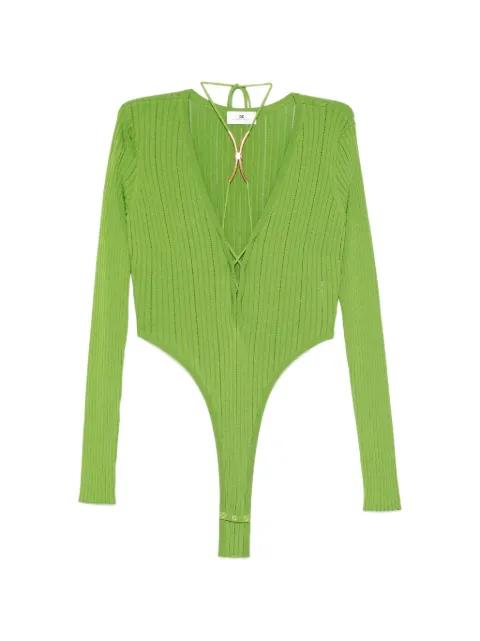 ribbed V-neck bodysuit by ELISABETTA FRANCHI