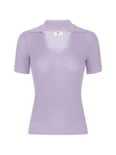 ribbed-knit logo-print top by ELISABETTA FRANCHI