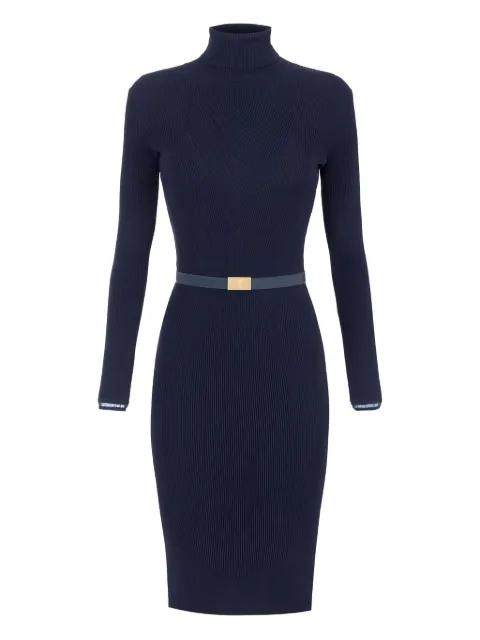 ribbed long-sleeve mini dress by ELISABETTA FRANCHI
