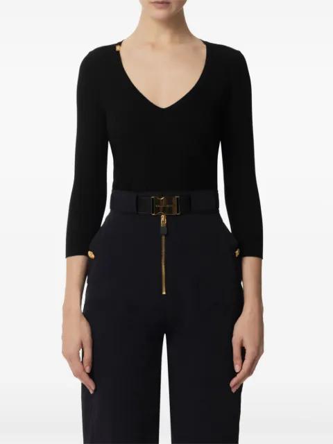 ribbed v-neck sweater by ELISABETTA FRANCHI