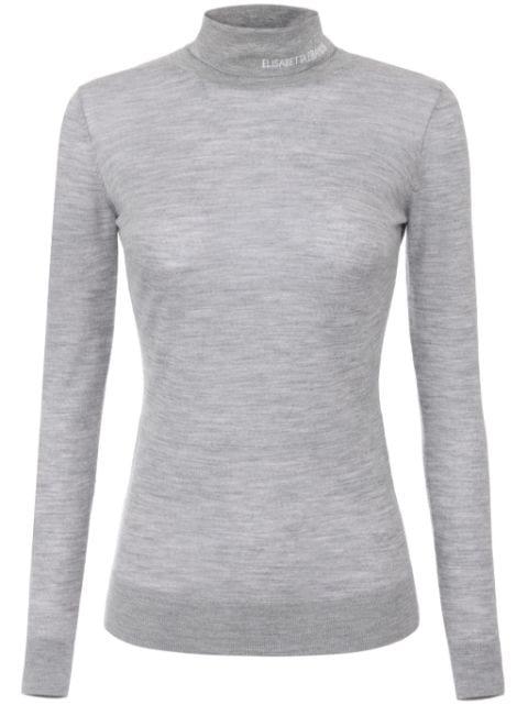 rollneck semi-sheer jumper by ELISABETTA FRANCHI