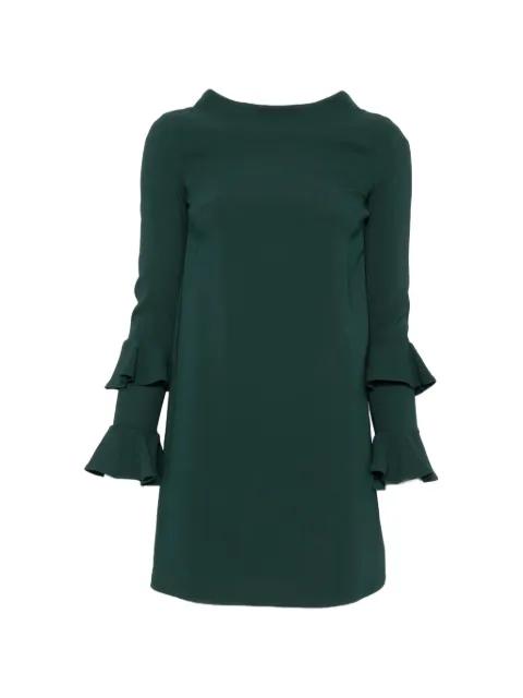 ruffle-cuff boat-neck mini dress by ELISABETTA FRANCHI