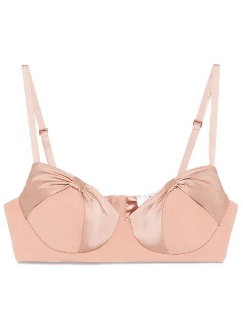 satin-bow crepe top by ELISABETTA FRANCHI
