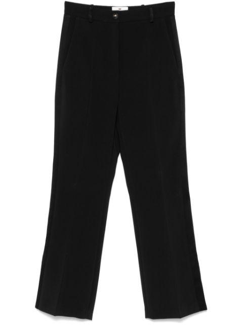 satin-trim crepe trousers by ELISABETTA FRANCHI