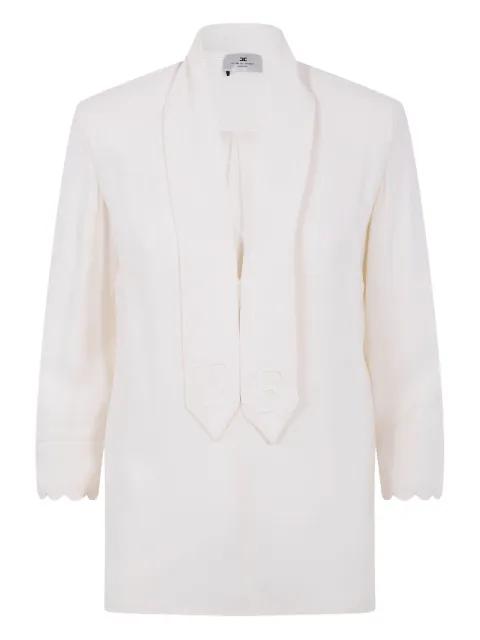 scallop-edge embroidered blouse by ELISABETTA FRANCHI
