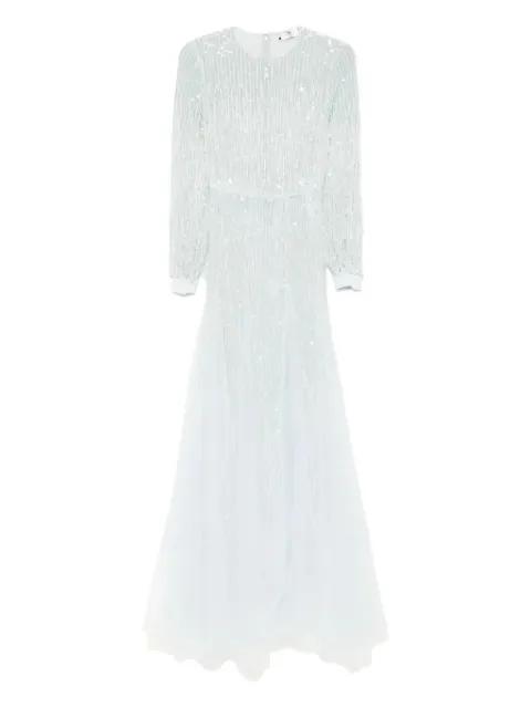 sequin-embellished georgette maxi dress by ELISABETTA FRANCHI