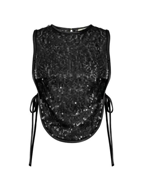 sequin-embellished tulle top by ELISABETTA FRANCHI