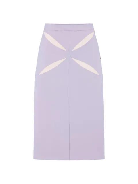 split-detail midi skirt by ELISABETTA FRANCHI