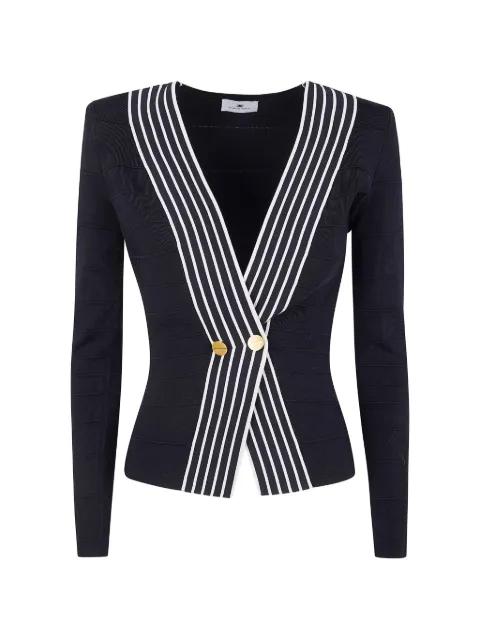 stripe button sweater by ELISABETTA FRANCHI