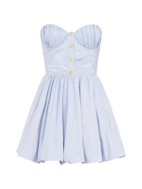 striped balloon mini dress by ELISABETTA FRANCHI
