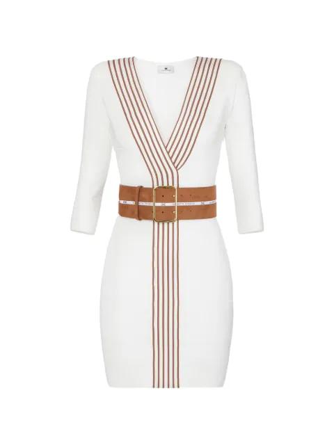 striped knit mini dress by ELISABETTA FRANCHI