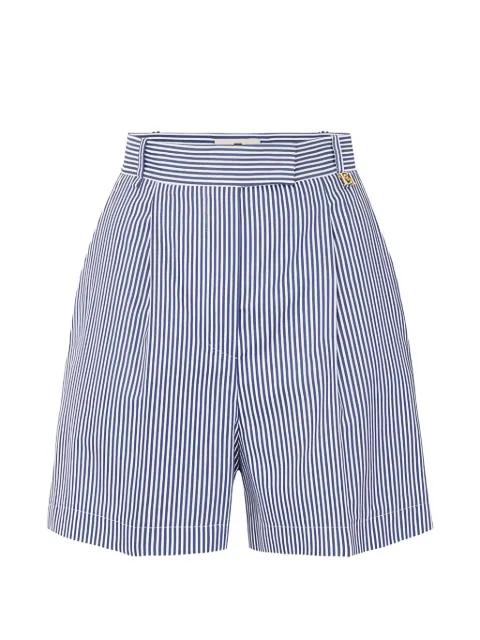 striped logo-detail shorts by ELISABETTA FRANCHI