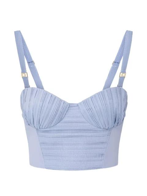 striped pleats top by ELISABETTA FRANCHI