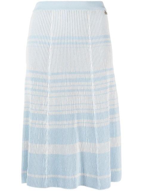 striped ribbed midi skirt by ELISABETTA FRANCHI