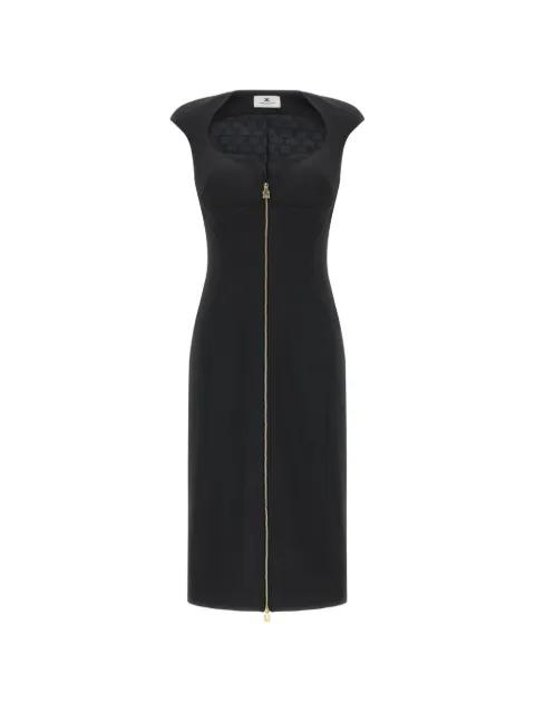 sweetheart-neck zip midi dress by ELISABETTA FRANCHI
