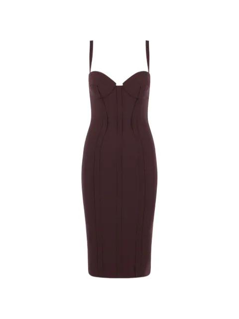 sweetheart panelled midi dress by ELISABETTA FRANCHI