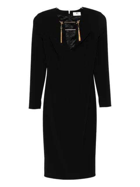 tassel-embellished long-sleeved day dress by ELISABETTA FRANCHI