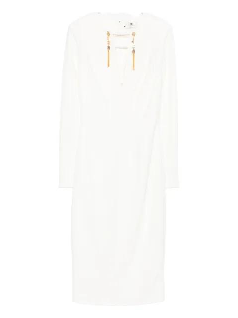 tassel-embellished v-neck dress by ELISABETTA FRANCHI