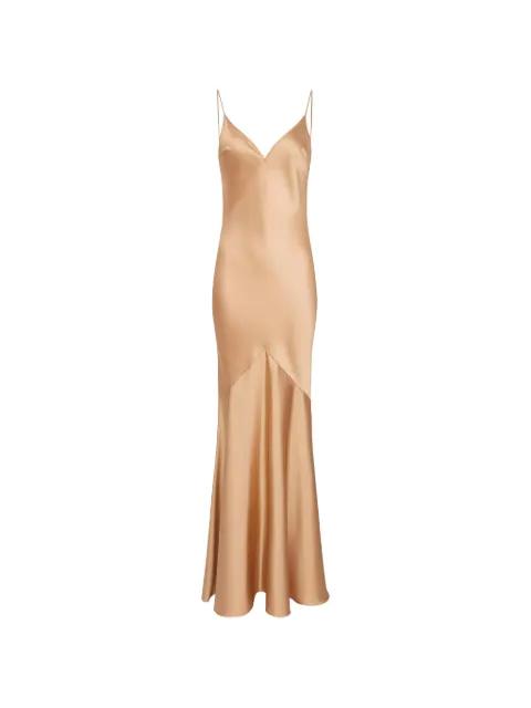 thin-strap V-neck maxi dress by ELISABETTA FRANCHI