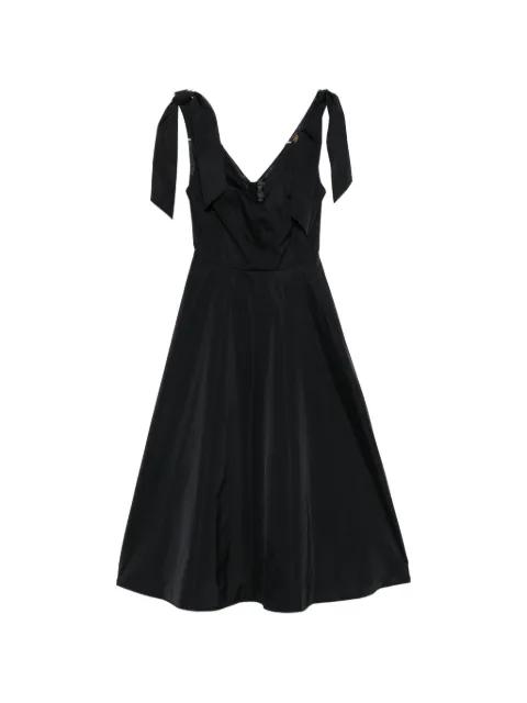tie-shoulder V-neck midi dress by ELISABETTA FRANCHI