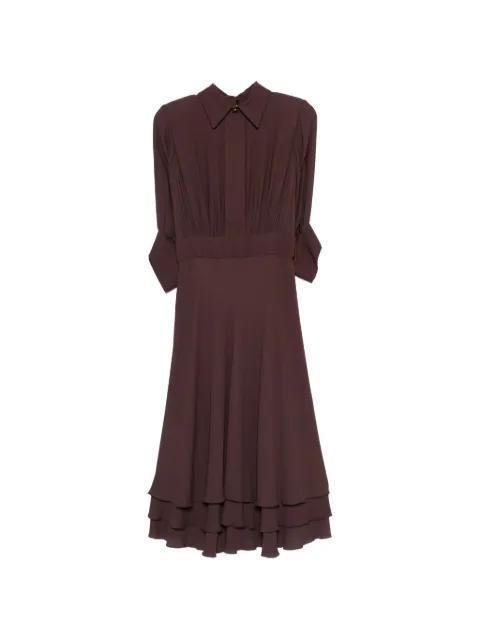 tiered ruffled midi dress by ELISABETTA FRANCHI