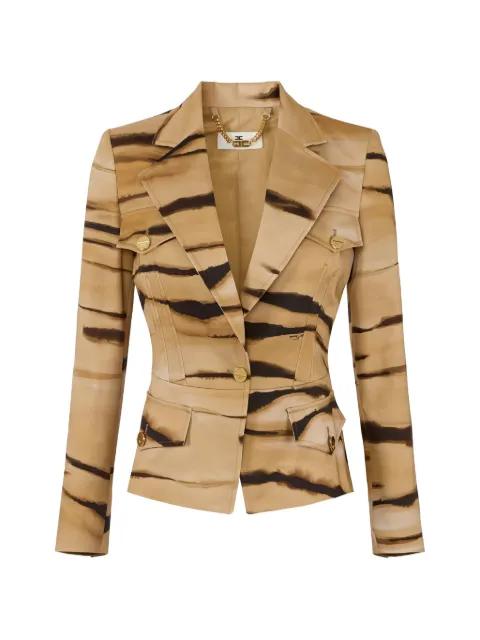 tiger-print blazer by ELISABETTA FRANCHI