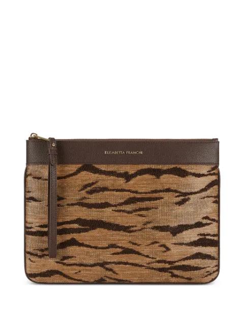 tiger-stripe clutch bags by ELISABETTA FRANCHI
