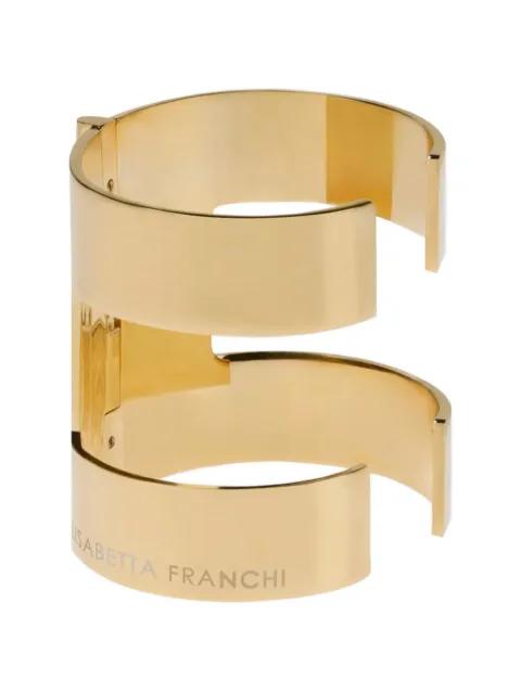 wrap-around logo-engraved cuff bracelet by ELISABETTA FRANCHI