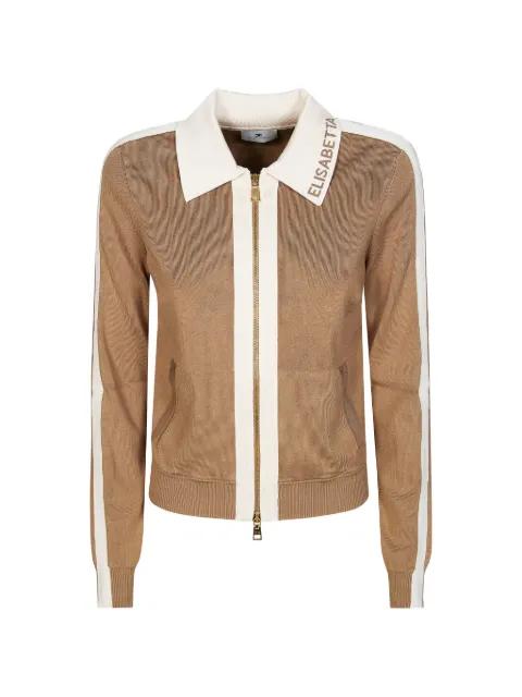 zip collared cardigan by ELISABETTA FRANCHI