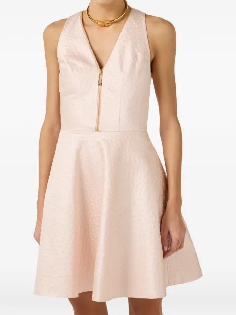 zip-detail V-neck mini dress by ELISABETTA FRANCHI