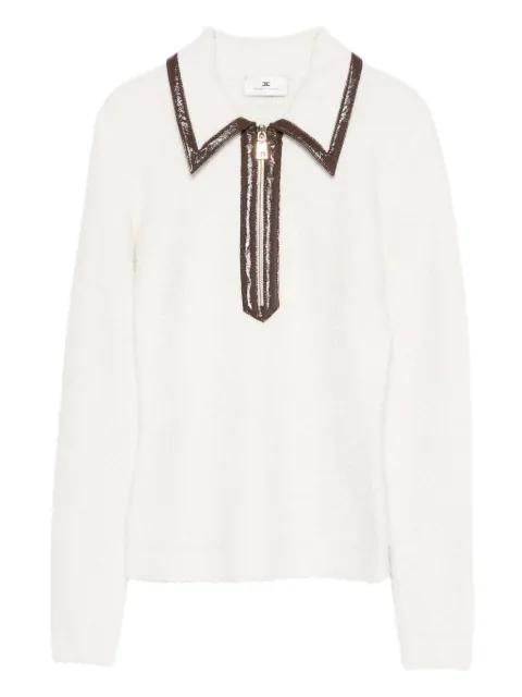 zip-front collar sweater by ELISABETTA FRANCHI