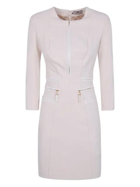zip-trimmed pocket midi dress by ELISABETTA FRANCHI
