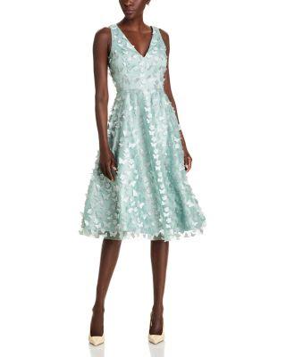 3D Appliqu&eacute; Midi Dress by ELIZA J