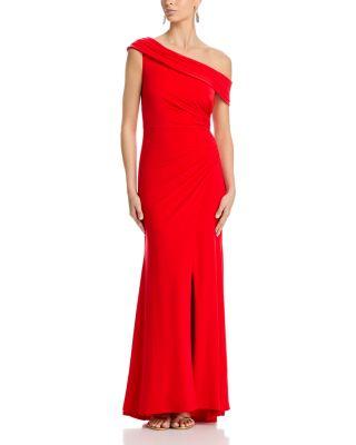 Asymmetric One Shoulder Ball Gown by ELIZA J