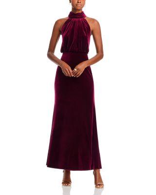 Mock Neck Blouson Gown by ELIZA J