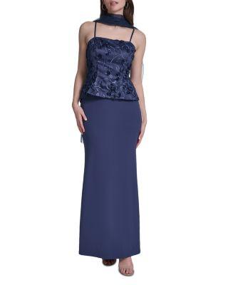 Overlay Embroidered Gown by ELIZA J