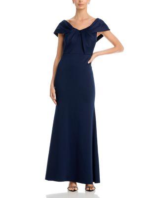 Pleated Mermaid Gown by ELIZA J