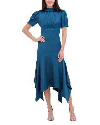 Ruffled High Neck Dress by ELIZA J